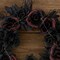 Haunted Skull and Dark Roses Halloween Wreath with Lights 23 1/2 Inches